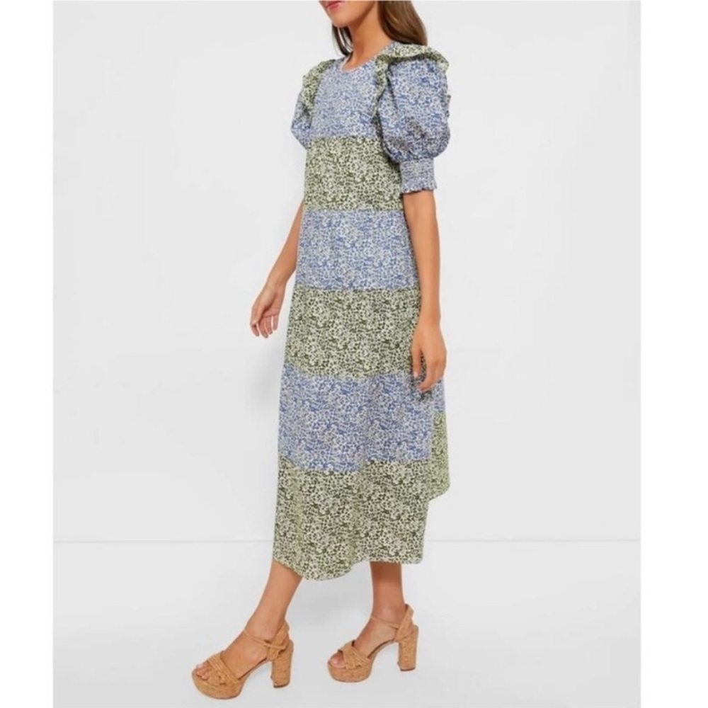 💙HYACINTH HOUSE Green & Blue Floral
Barton Midi Dress M💚 - Picture 2 of 10